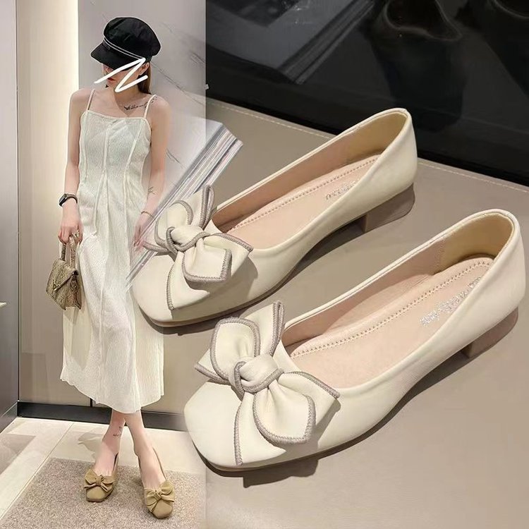 Damen Ballerinas mit dekorativem Schleifen-Design und hochwertigem Kunstleder EB