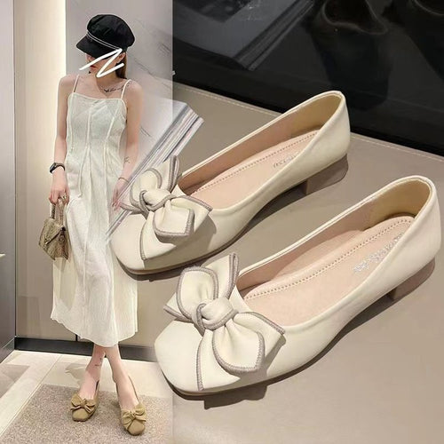 Damen Ballerinas mit dekorativem Schleifen-Design und hochwertigem Kunstleder EB