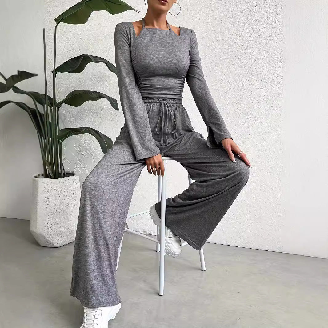 Damen Lässiges und modisches Lounge-Set mit weitem Schnitt und eleganten Ärmeln EB