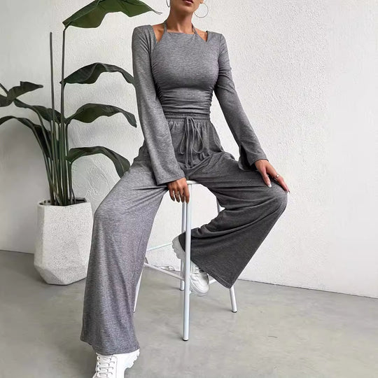 Damen Lässiges und modisches Lounge-Set mit weitem Schnitt und eleganten Ärmeln EB