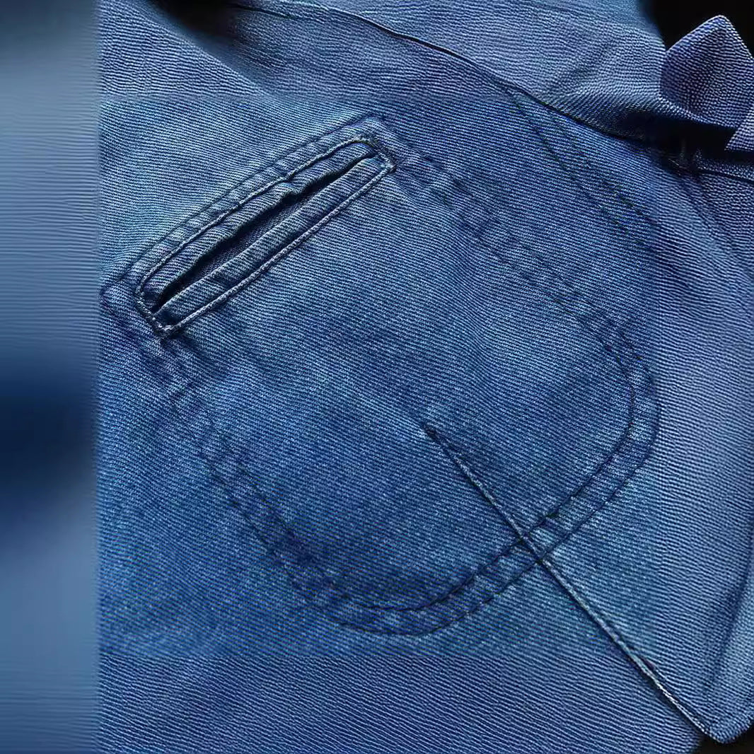 Herren Jeans-Sakko im lockeren Schnitt mit Reverskragen und aufgesetzten Taschen EB