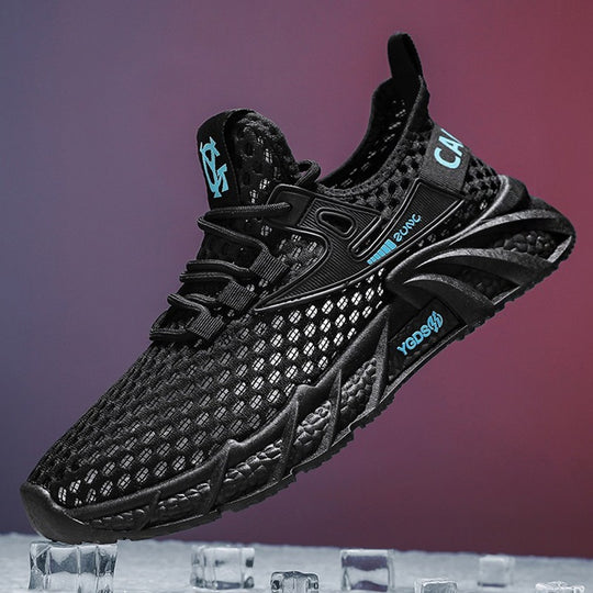 Damen Sportliche Sneakers mit atmungsaktivem Netzoberteil und stoßdämpfender Sohle EB