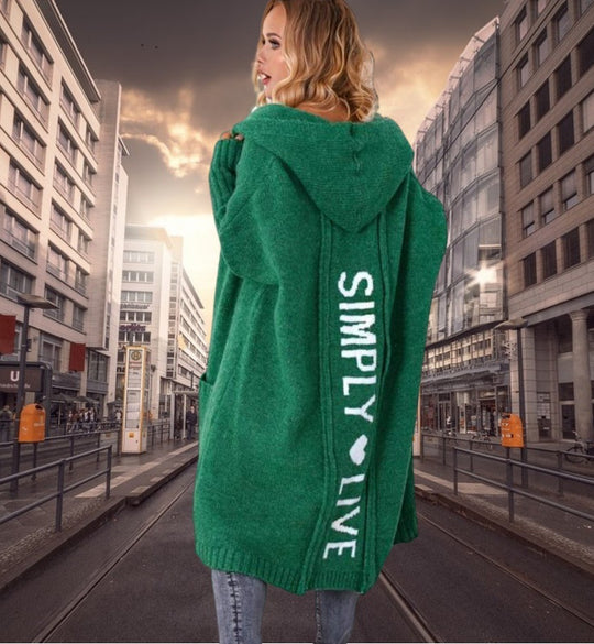 Damen Oversized Kapuzenmantel EB