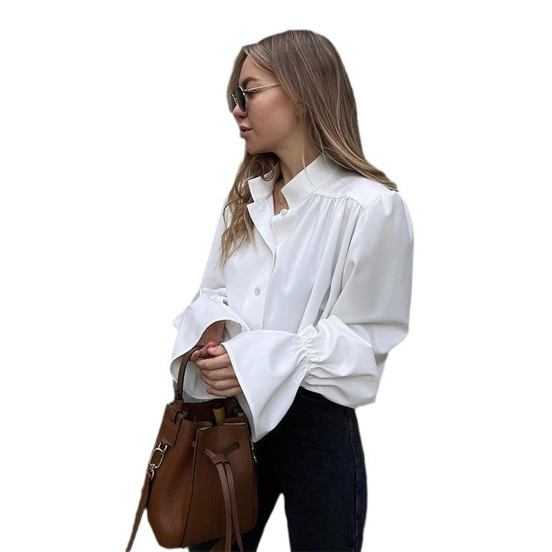 Damen Elegante Bluse mit voluminösen Ärmeln EB