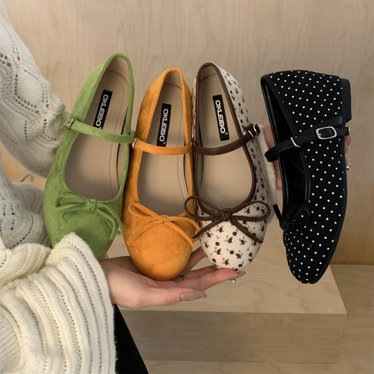 Damen Ballerinas mit verspieltem Blumenmuster EB