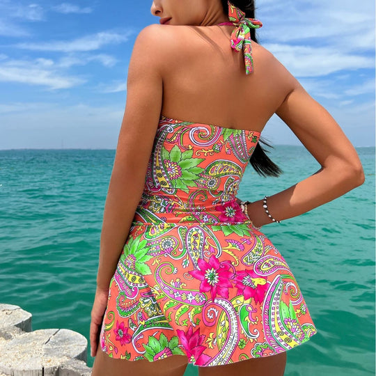 Damen Bademode mit romantischem Paisleymuster EB