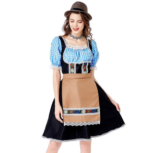 Damen Trachtenkleid mit liebevoll gestalteten Details und elegantem Schürzenüberzug EB