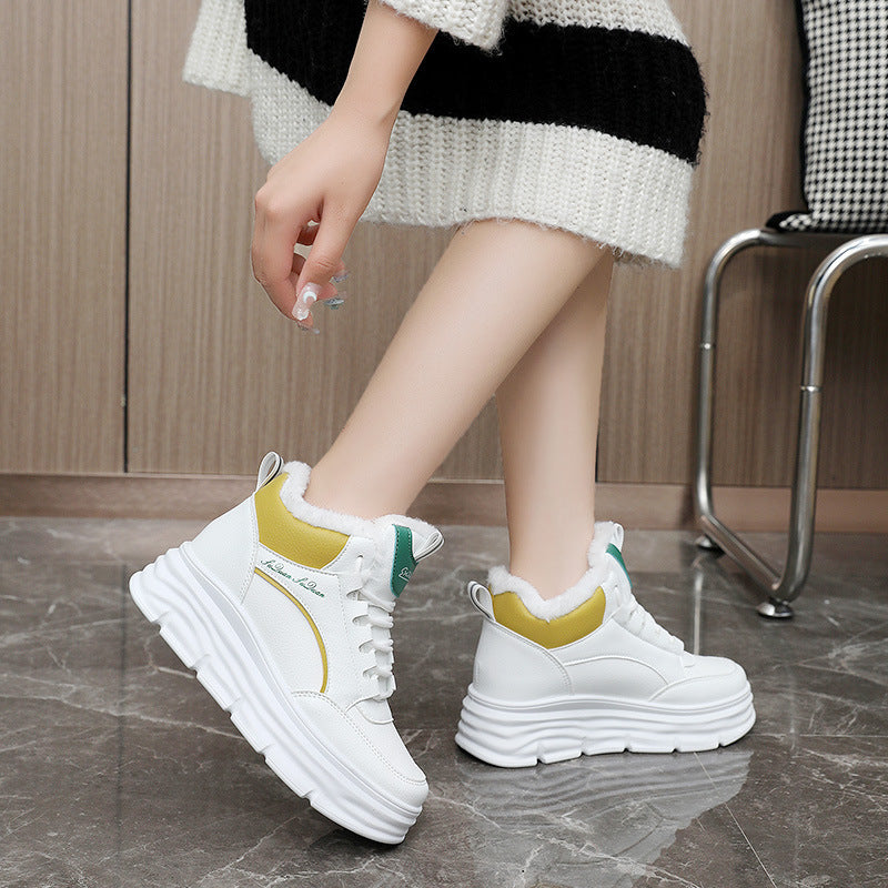 Damen High-Top Winter Sneakers mit weichem Fleece-Futter und rutschfester Sohle EB