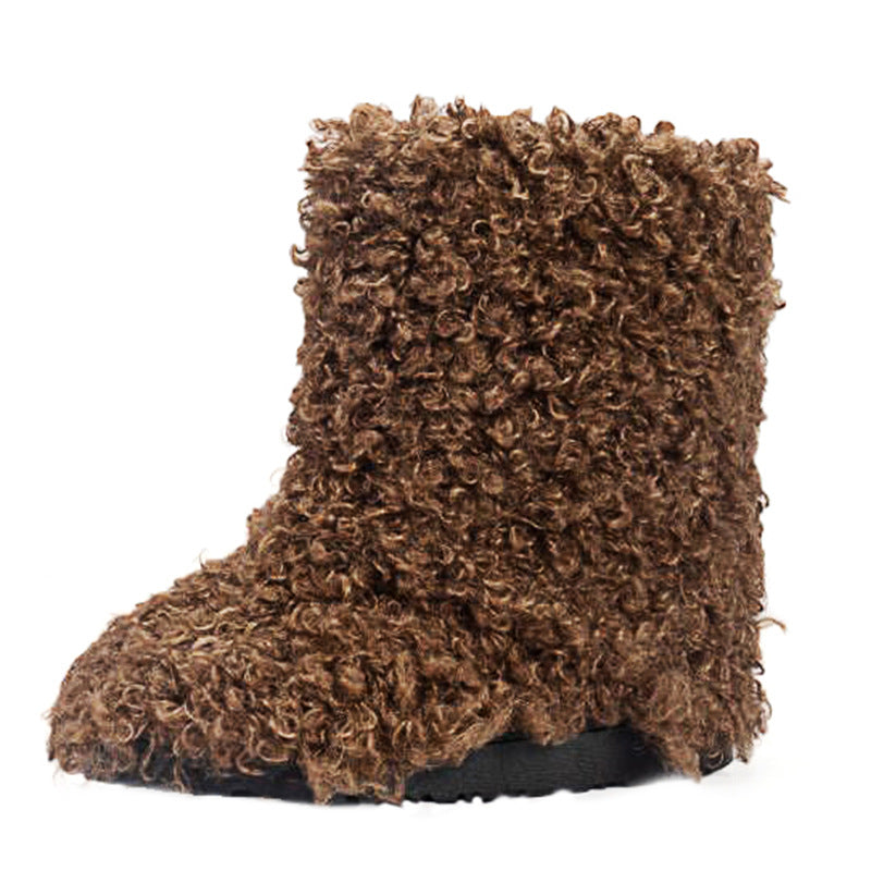 Damen stylische und komfortable Kuschel-Stiefel EB