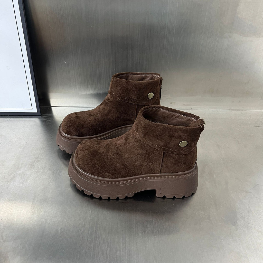 Damen Stiefeletten mit rutschfester Sohle und weichem Wildlederoberteil EB