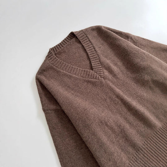 Damen lässiger V-Ausschnitt Pullover EB