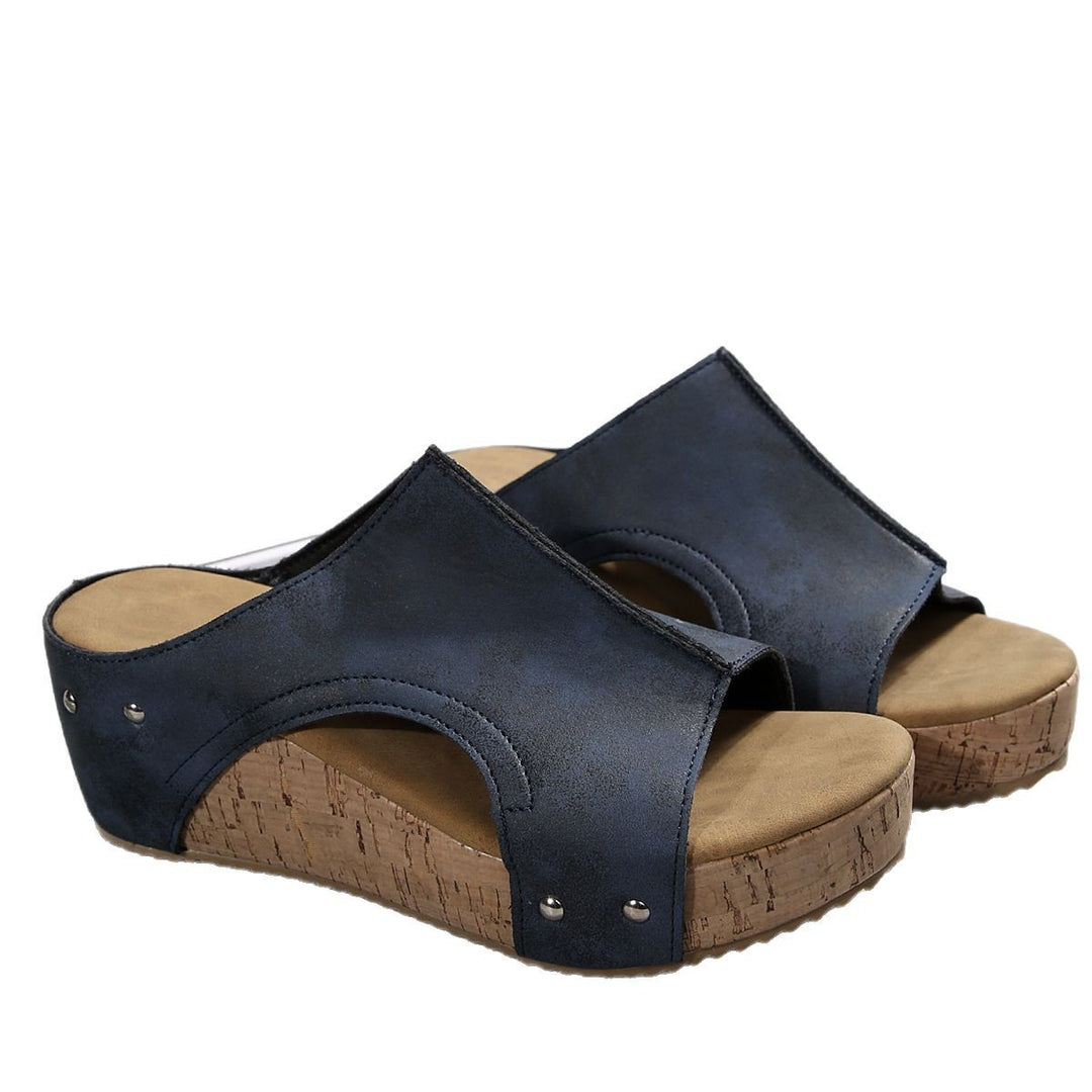 Damen modische Pantolette mit geschmackvollem Riemchen-Design EB