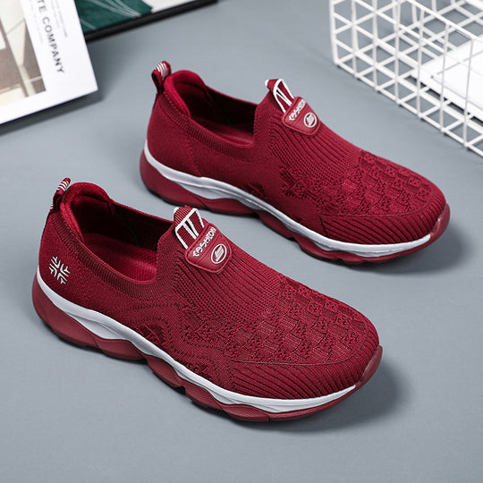 Damen Atmungsaktive Slip-On Sneakers mit flexibler Zwischensohle EB