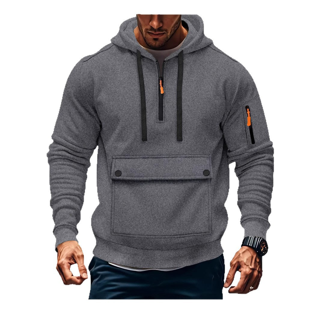 Herren lässige Kapuzenpullover mit praktischen Taschen EB