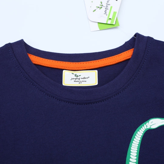 Jungen T-Shirt mit Dinosaurier-Skelett-Motiv EB