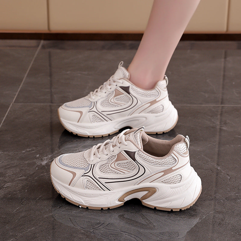 Damen Sportliche Sneakers mit stoßdämpfendem Obermaterial und atmungsaktiver Mesh-Oberfläche EB