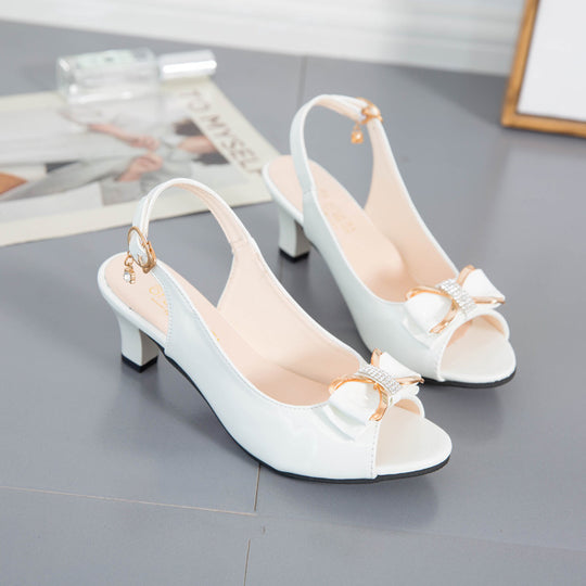 Damen Slingback-Pumps mit glänzender Schleifenapplikation EB