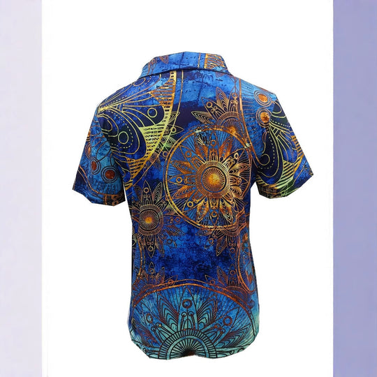 Damen Polo-Shirt mit höchstem Tragekomfort und grafischem Mandala-Design EB