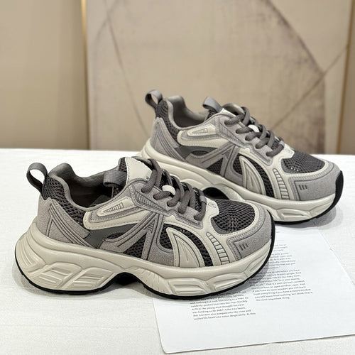 Damen Sportliche Sneakers mit atmungsaktivem Mesh und dämpfender Sohle EB