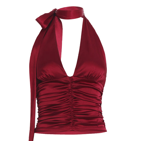 Damen Haltertop mit raffinierten Drapierungen EB