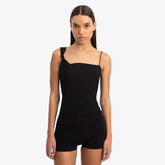 Damen lässiges Trägershirt mit knoten Detail EB