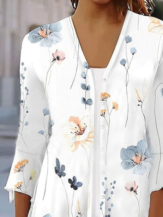 Damen Bluse mit floralen Mustern EB