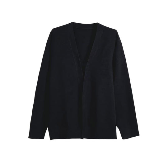 Damen lässiger Pullover mit klassischem Rundhalsausschnitt und langem Arm EB