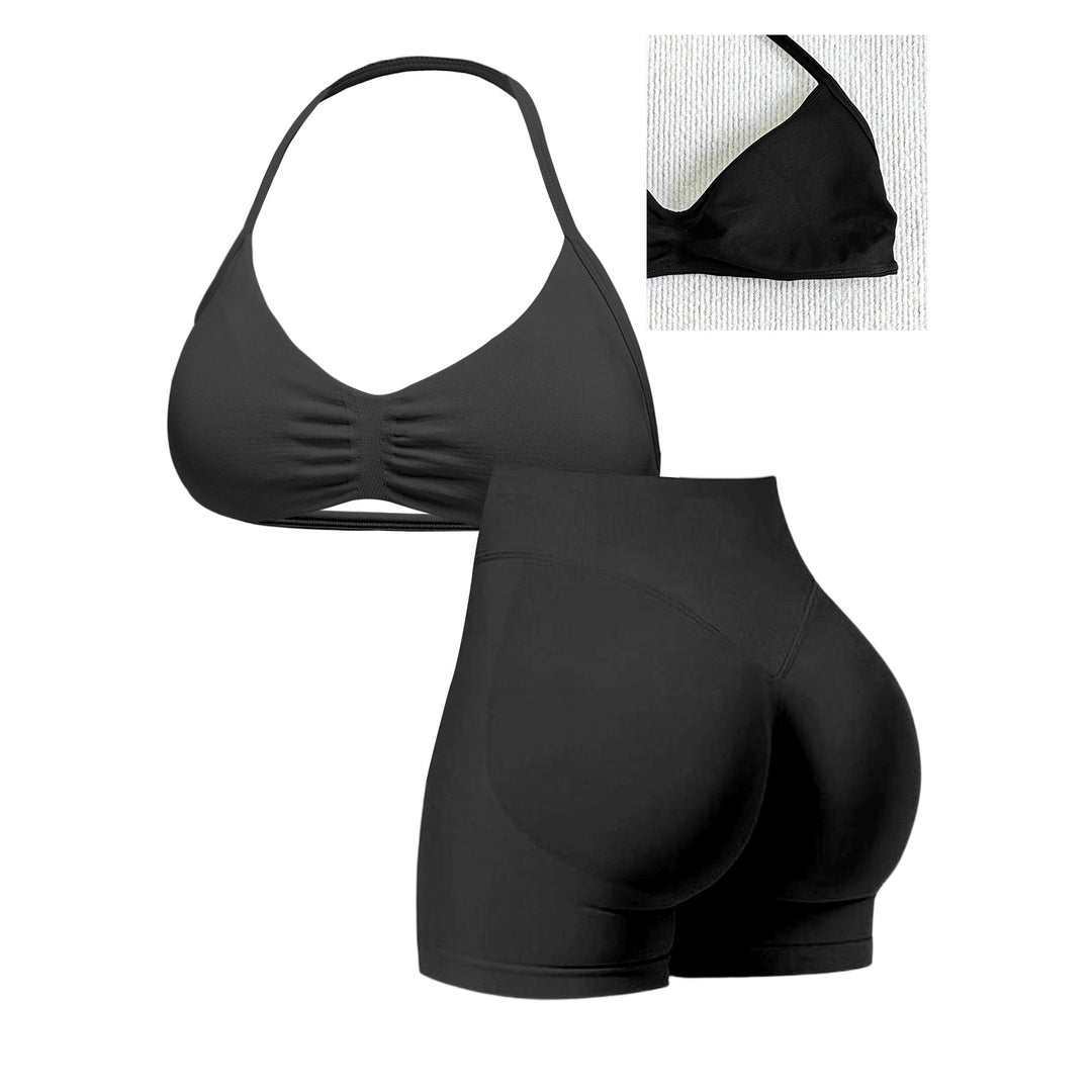 Damen Sportlicher Bikini mit gepolstertem Oberteil und hoher Taille EB