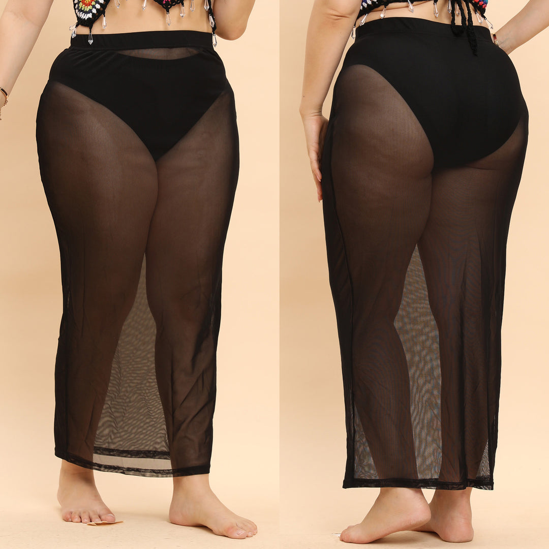 Damen transparente Strandlänge Sarong EB