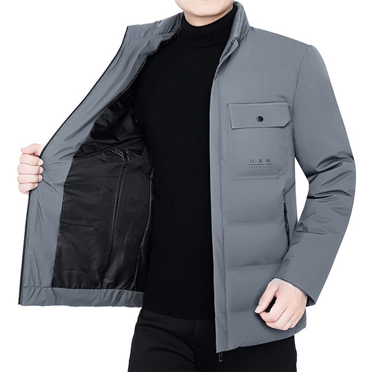 Herren Thermisch gepolsterte Cityjacke mit Stehkragen und Brustklappen EB