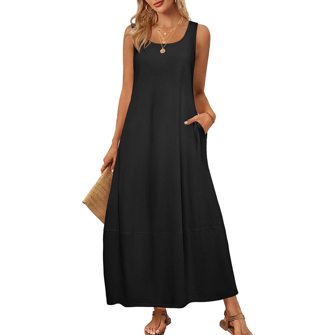 Damen Maxikleid im entspannten Schnitt mit praktischen Taschen EB