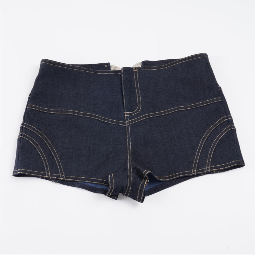 Damen Denim-Shorts mit hohem Bund und stylischem Schnitt EB