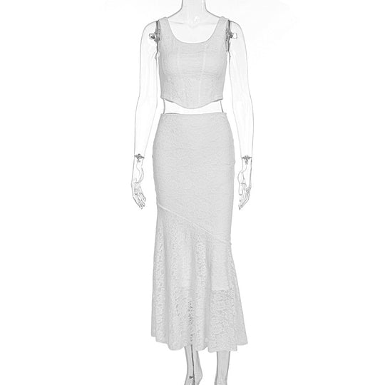 Damen Spitzenkleid im eleganten Maxistil EB
