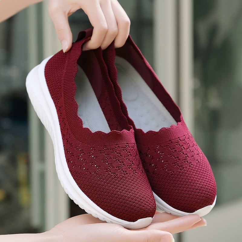 Damen Atmungsaktive Slip-On Sneakers mit komfortabler Sohle EB
