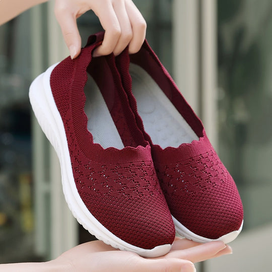 Damen Atmungsaktive Slip-On Sneakers mit komfortabler Sohle EB