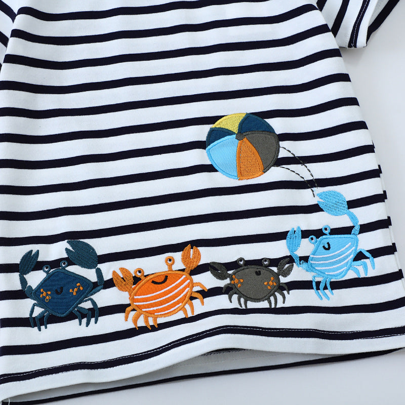 Jungen T-Shirt mit lebhaften Krabbenmotiven EB