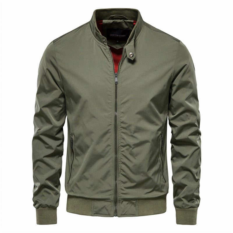 Herren leichte Flugjacke mit praktischen Taschen und Reißverschluss EB