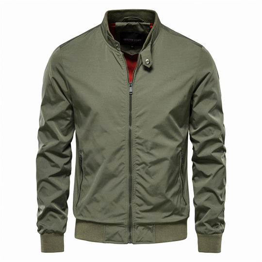 Herren leichte Flugjacke mit praktischen Taschen und Reißverschluss EB