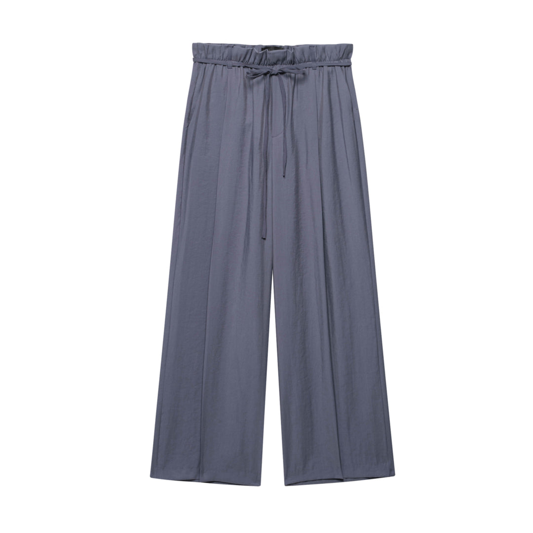 Damen weit geschnittene Palazzo-Hose mit elastischem Bund EB