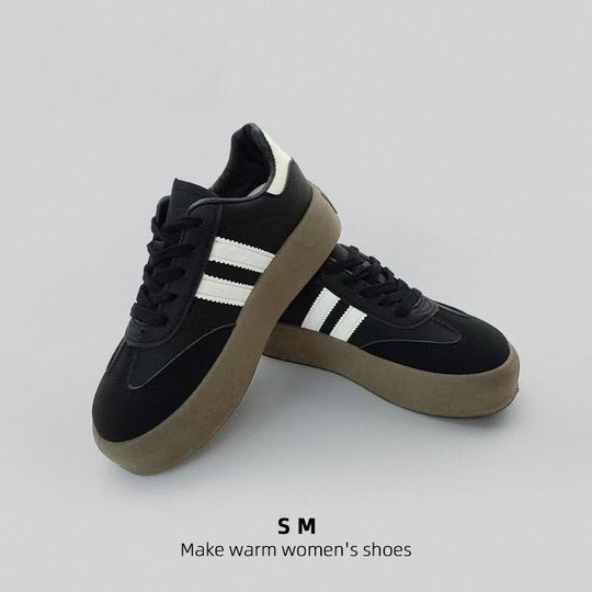 Damen Trendige Sneakers mit dicker Sohle und sportlichem Design EB
