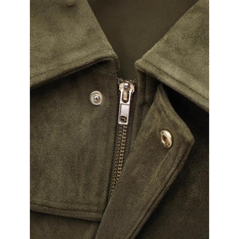Damen modische Oversize-Jacke mit verstecktem Bund und Schulterdetails EB