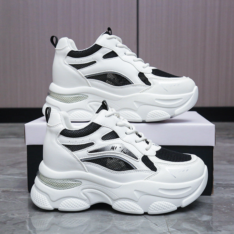 Damen Sportliche Chunky Sneakers mit atmungsaktiver Mesh-Oberfläche und modischem Designschnitt EB