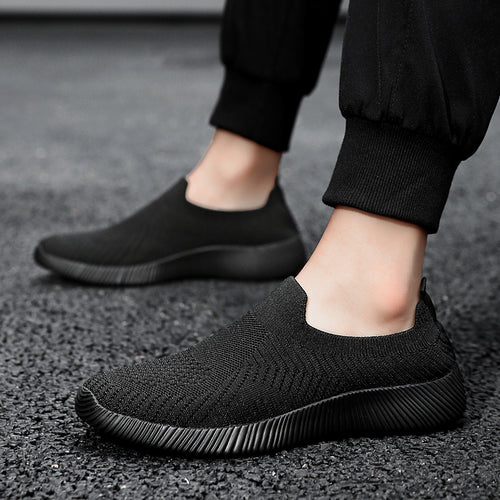Unisex nan ultraleichter Schlupfschuh aus Feinstrick mit anatomischem Komfortfußbett und gerippter Flexlaufsohle EB