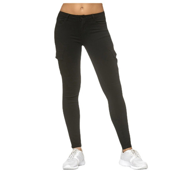 Damen Cargo-Hose mit elastischem Bund und praktischen Seitentaschen EB