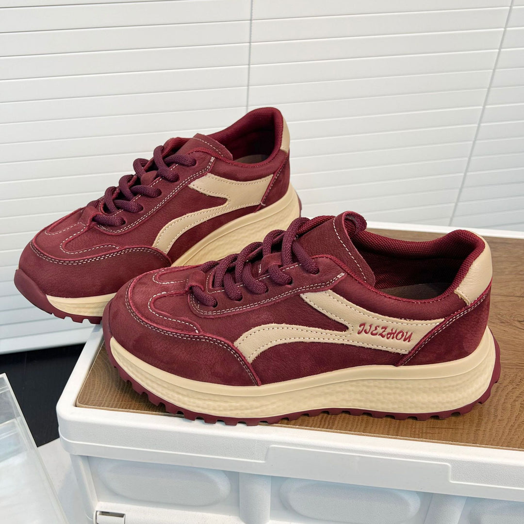 Damen Komfortable Sneakers mit robustem Sohlenprofil und atmungsaktiver Obermaterialstruktur EB