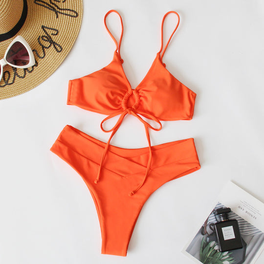 Damen Sportives Bikini-Set mit verstellbaren Trägern EB