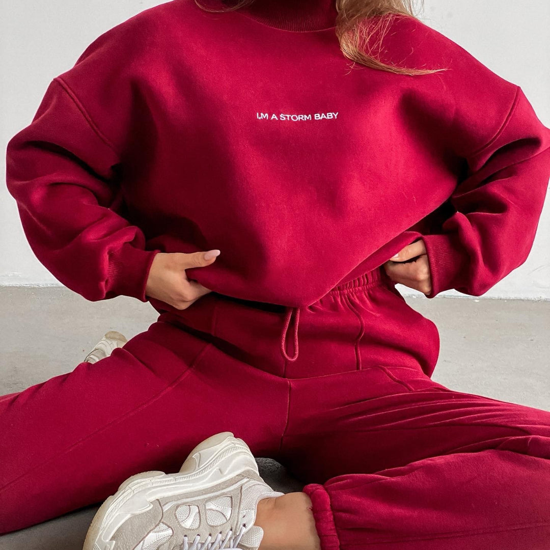Damen Oversized Sweatshirt und Jogginghose Set EB