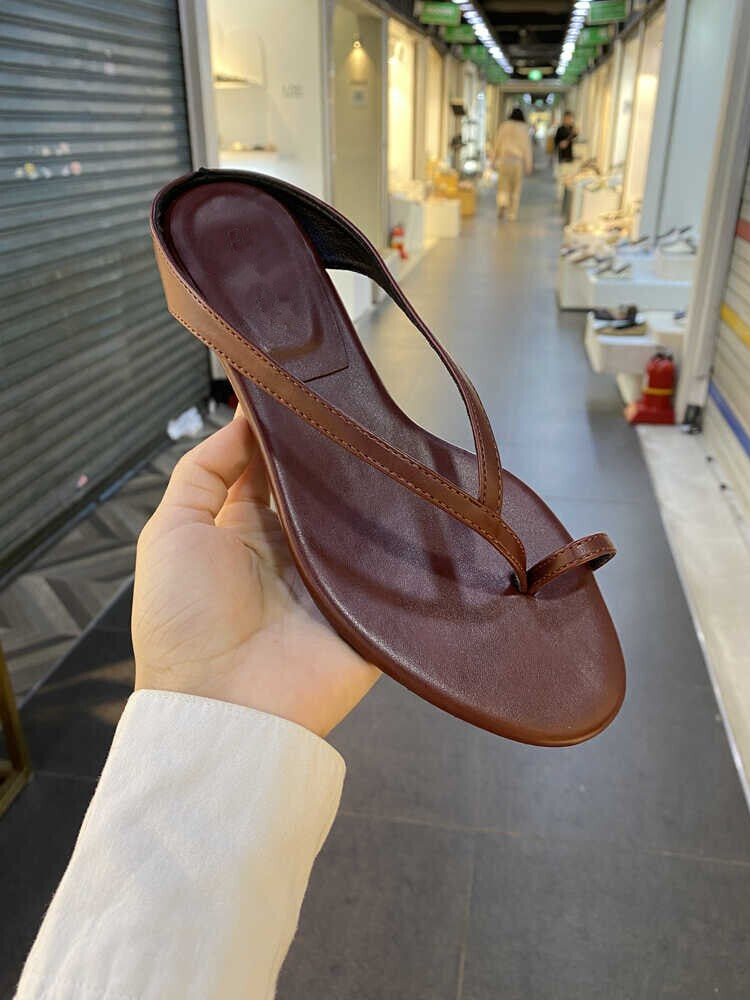 Damen elegante Zehentrenner-Sandalen mit komfortabler Fußbettgestaltung EB