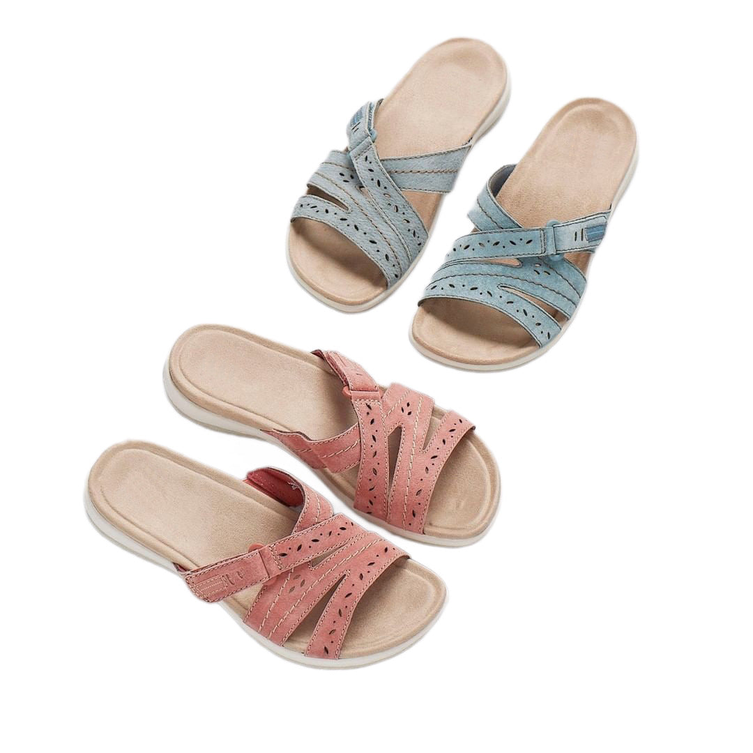 Damen Komfortable Sandalen mit verstellbarem Riemen und luftiger Schnittführung EB