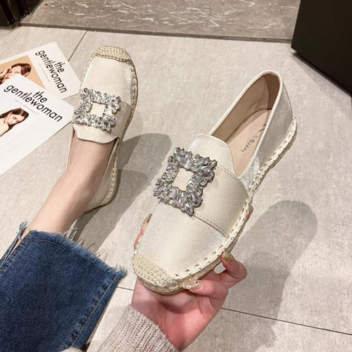 Damen Espadrilles mit glitzernden Applikationen und komfortablem Fußbett EB